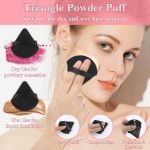 Disposable Makeup Applicators Kit with Triangle Makeup Puff Makeup Mixing Palette Makeup Artist Supplies Disposable Mascara Wands, Lip Brushes, Hair Clips Powder Puffs for Face with Storage Box - Image 3